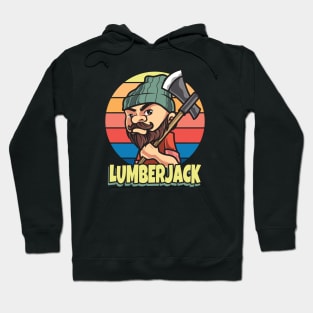 Lumberjack Cartoon vintage Design Hoodie